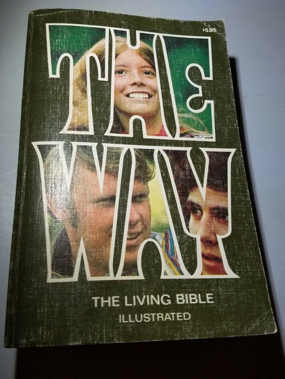 Vintage The Way Living Bible Book Green
